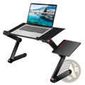Adjustable Laptop Table with Mouse Board and Cooling Holes