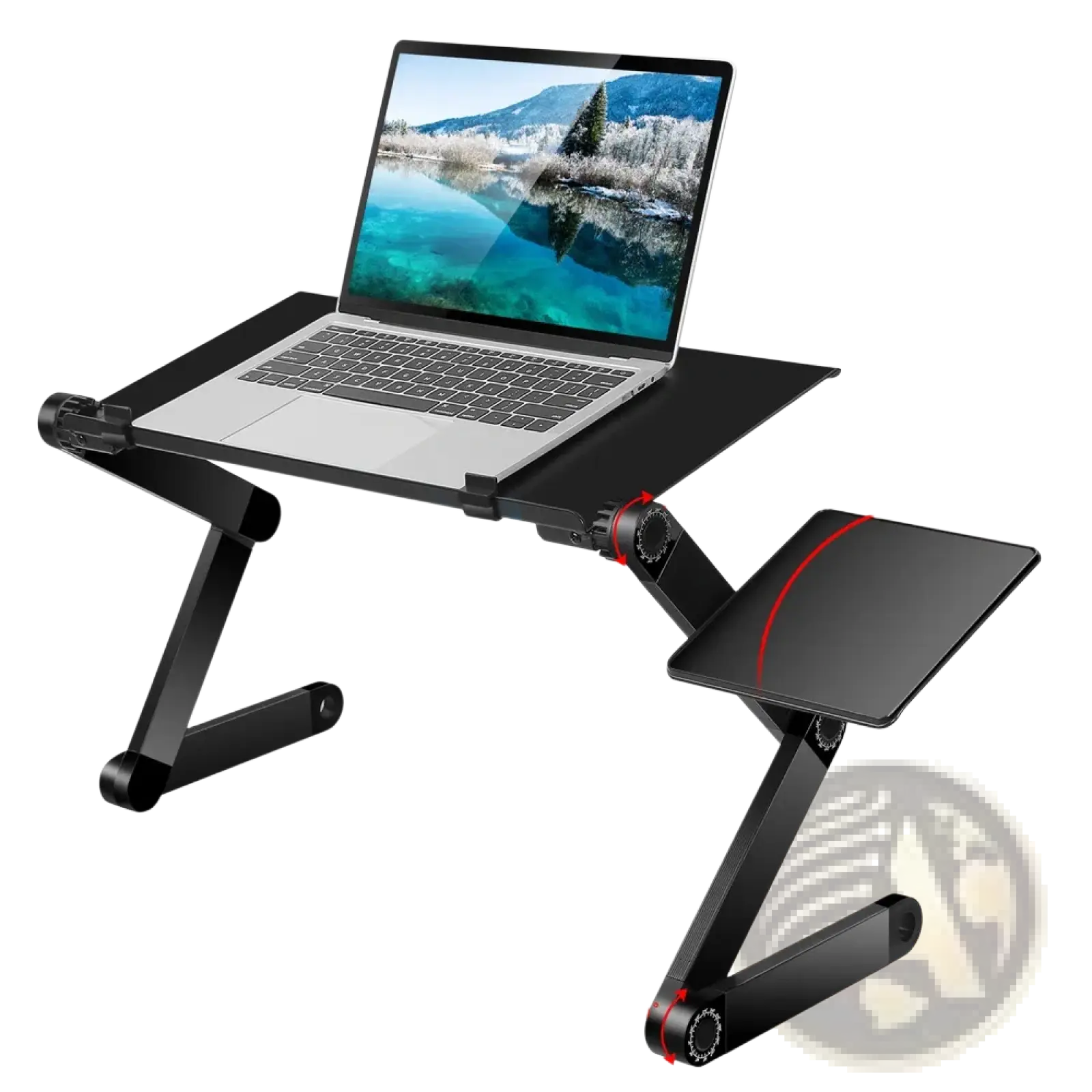 Adjustable Laptop Table with Mouse Board and Cooling Holes