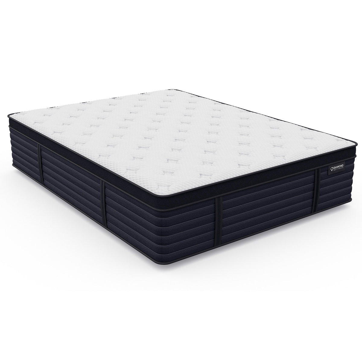Diamond Hughes Latex Hybrid Twin Mattress with Euro-Top 14.5" - Medium Feel