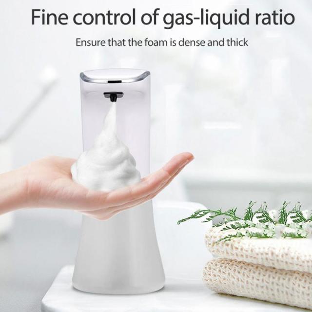 Portable Automatic Spray Foam Gel Type Sensor Liquid Soap Dispenser Sprayer Infrared Sensor USB Rechargeable Bathroom Kitchen Automatic Soap Dispenser With Built-in Infrared Smart Sensor For Kitchen Bathroom