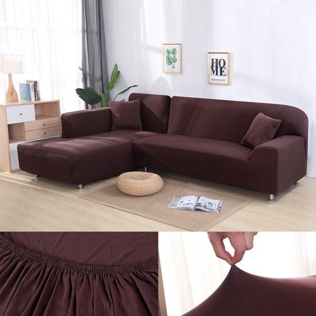 Sofa Cover For Living Room Anti-dust Elastic Stretch Covers For L-shape Corner Sofa Couch Cover Chair Cover Furniture Protector Sofa Covers for Living Room Sofa Protector Anti-dust Elastic Stretch Covers For Corner Sofa Cover