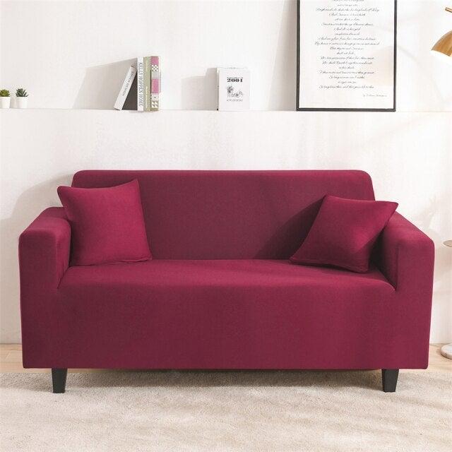 Solid Color Milk Silk Modern Sofa Covers for Living Room Corner Couch Cover Slipcovers Chair Protector 1/2/3/4 Seater Cushion Couch Stretch Sofa Covers Slipcovers, Pet Protector Furniture Covers