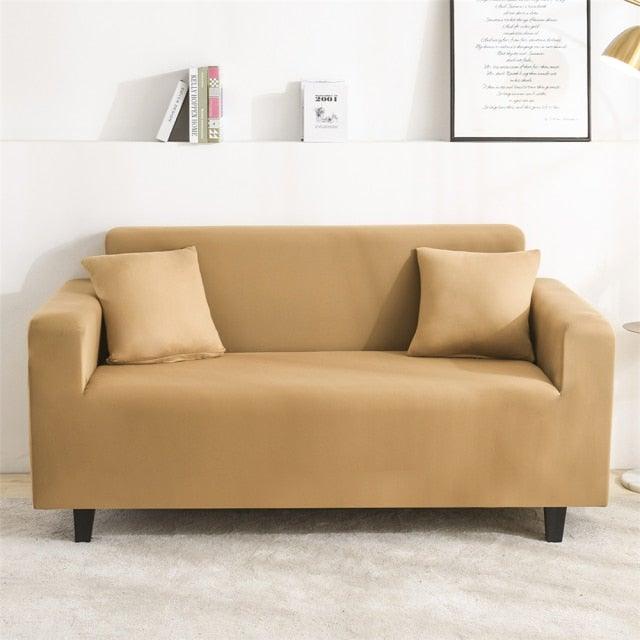 Solid Color Milk Silk Modern Sofa Covers for Living Room Corner Couch Cover Slipcovers Chair Protector 1/2/3/4 Seater Cushion Couch Stretch Sofa Covers Slipcovers, Pet Protector Furniture Covers