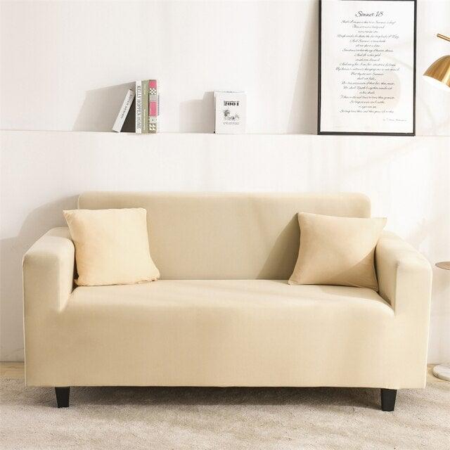 Solid Color Milk Silk Modern Sofa Covers for Living Room Corner Couch Cover Slipcovers Chair Protector 1/2/3/4 Seater Cushion Couch Stretch Sofa Covers Slipcovers, Pet Protector Furniture Covers
