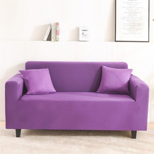 Solid Color Milk Silk Modern Sofa Covers for Living Room Corner Couch Cover Slipcovers Chair Protector 1/2/3/4 Seater Cushion Couch Stretch Sofa Covers Slipcovers, Pet Protector Furniture Covers